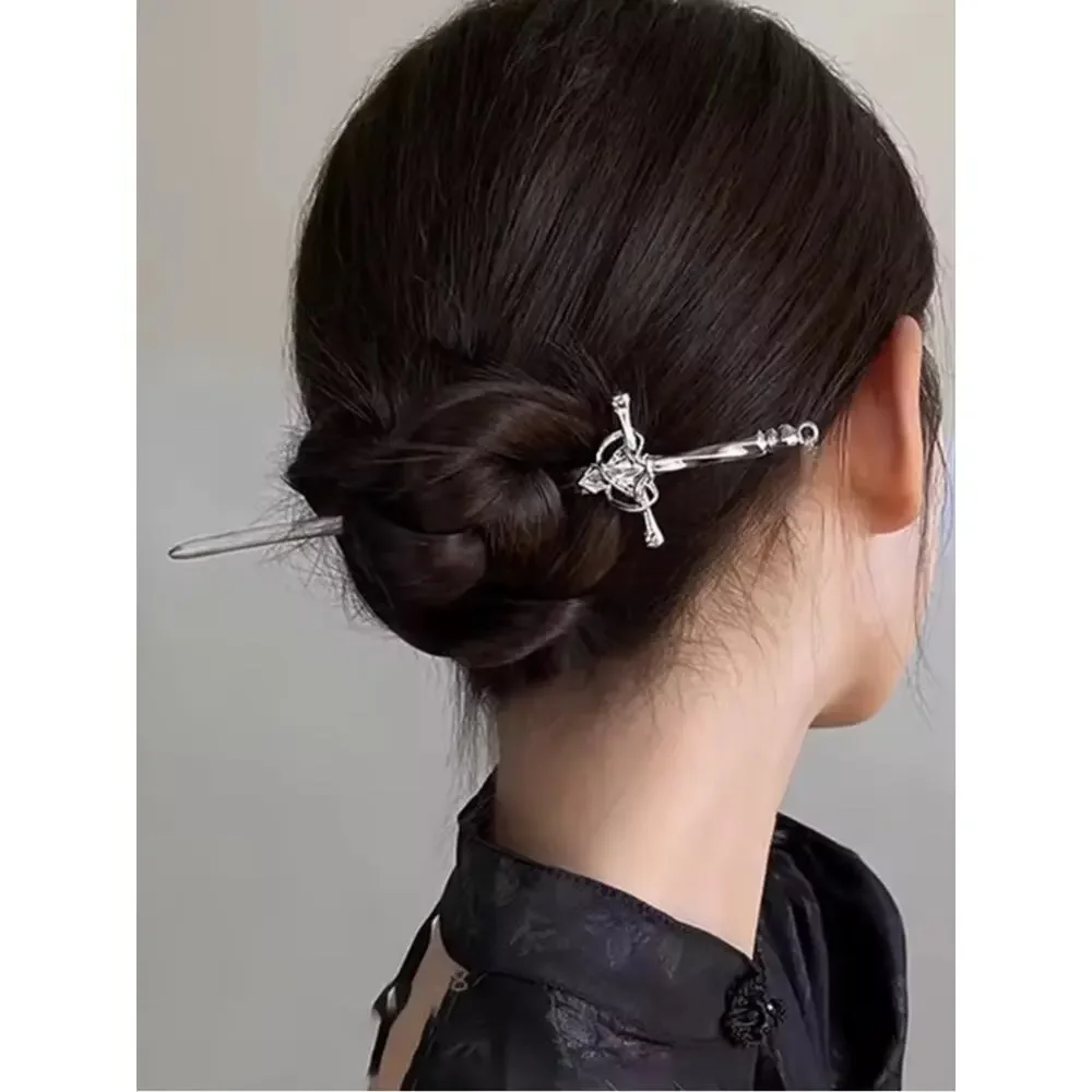 Viking Celtic Sword Hair Stick Ornate Medieval Hair Accessory Set of Three